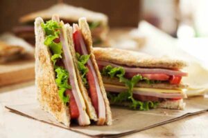 ham and salad sandwiches